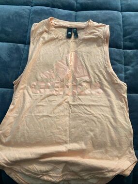 adidas Peach Logo Sleeveless Muscle Tank